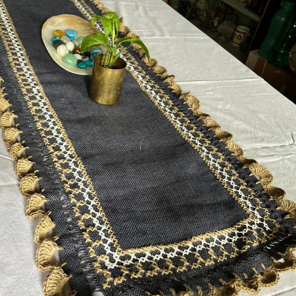 Handcrafted Jute Table Runner – Rustic Elegance for Home and Dining