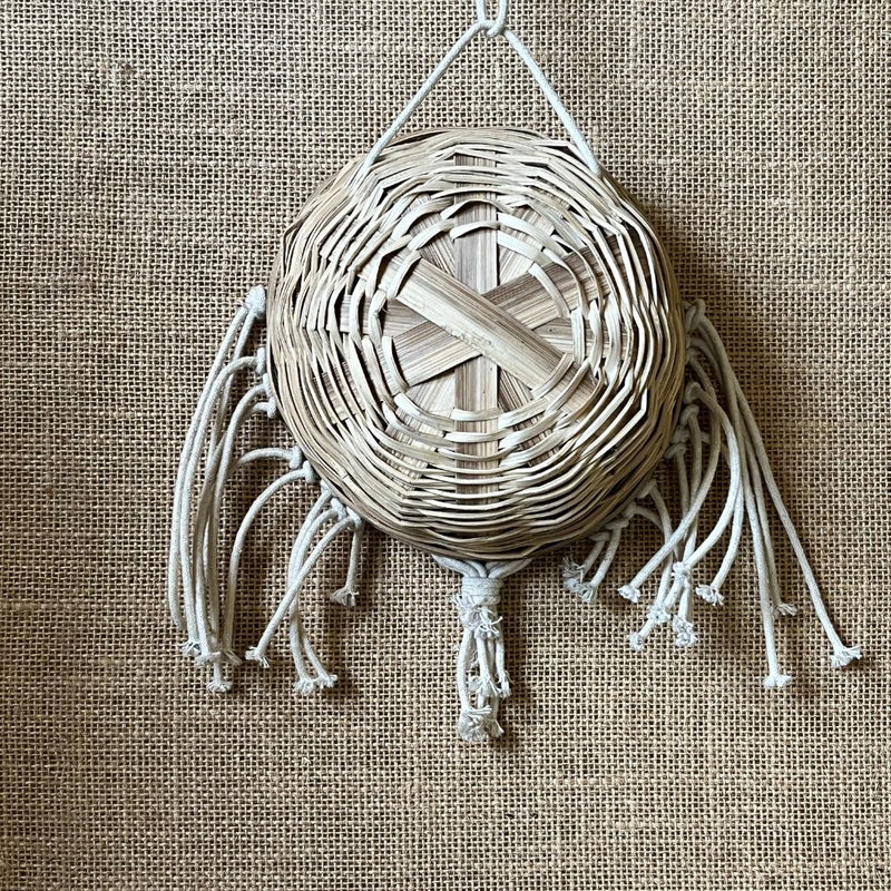Jepich Macrame Wall Basket,Woven Wall Hanging Organic Macrame Basket.